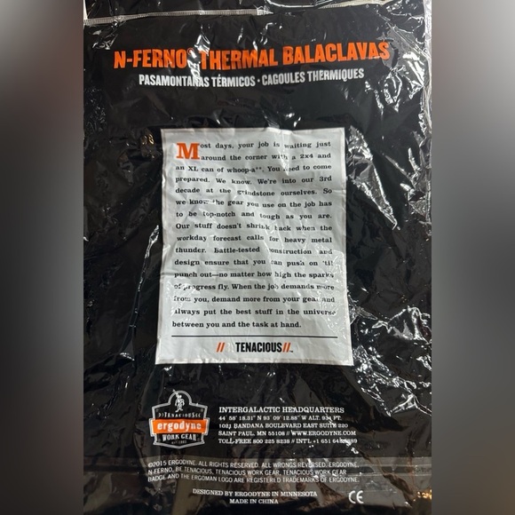 Ergodyne N-Ferno Thermal Balaclava - Picture 2 of 2